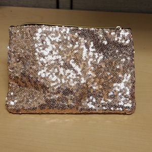 Ipsy Gold Sequin Makeup Bag